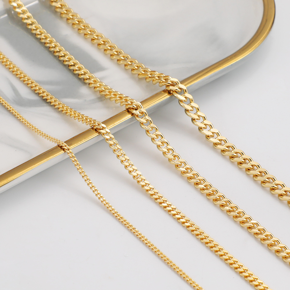 Hip Hop Chain Necklace - WT-BC202 Europeo Hip-Hop 18K Colore Piatto