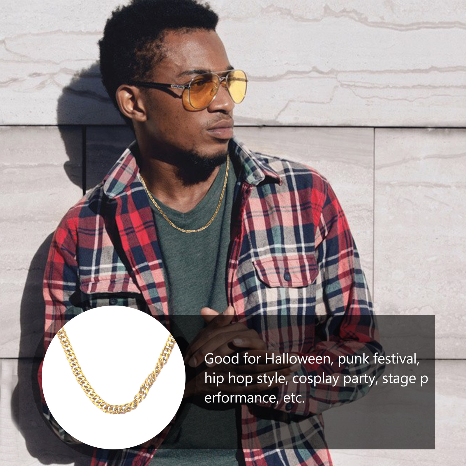 Hip Hop Chain Necklace - Collana Girocollo in Acciaio al Titanio