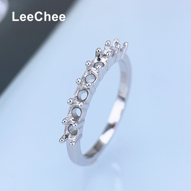 Sterling Silver Ring - Impostazioni dell'anello a fascia fissa per