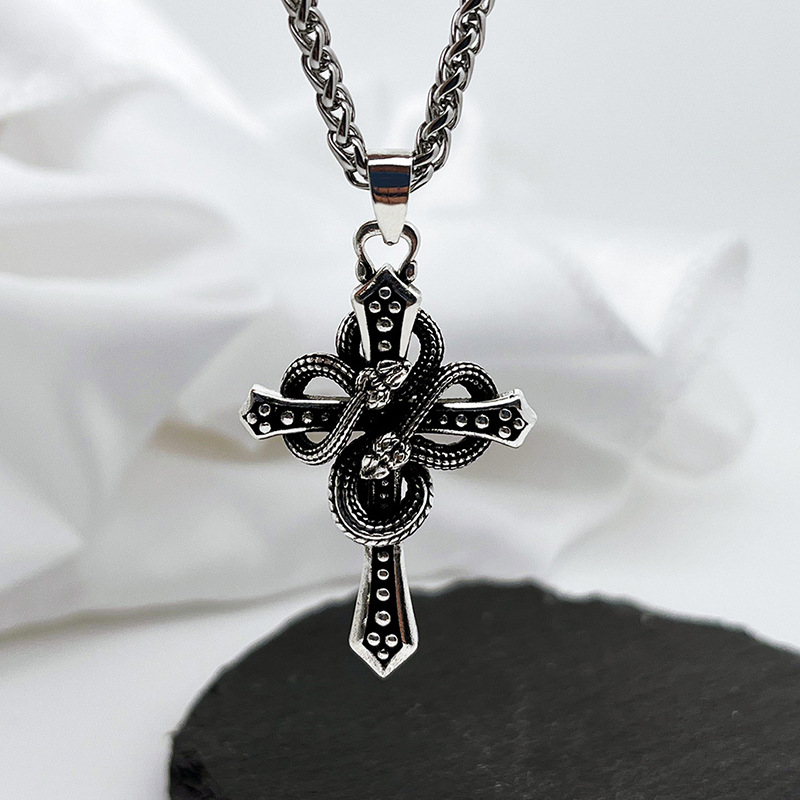 Hip Hop Chain Necklace - Collana con ciondolo vintage a croce