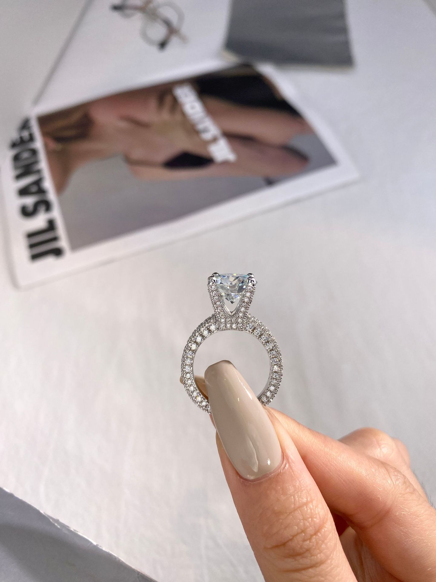 Anelli di diamanti Moissanite  - Sterling Silver Ring recensione e prezzo