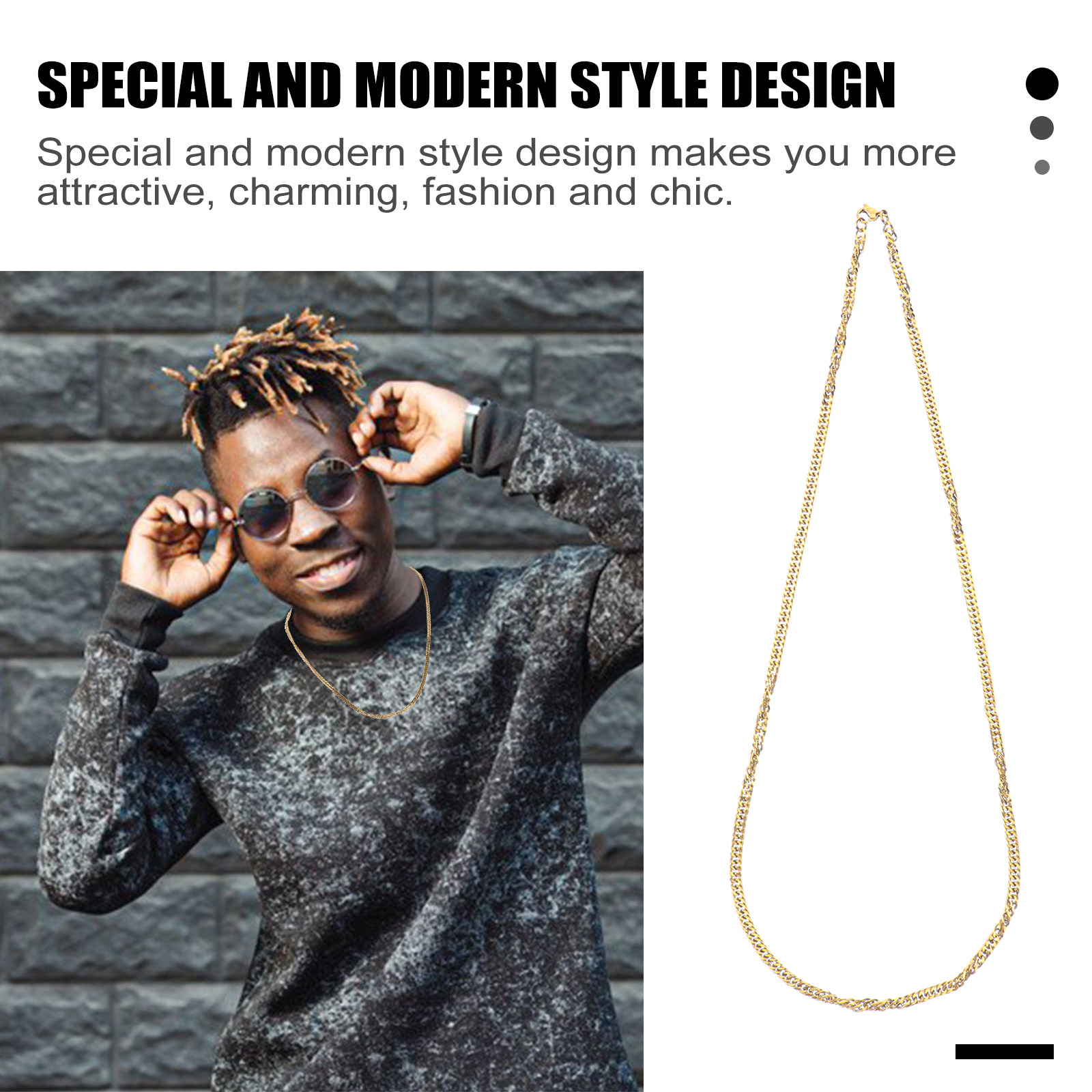 Collana Girocollo in Acciaio a - Hip Hop Chain Necklace recensione e prezzo