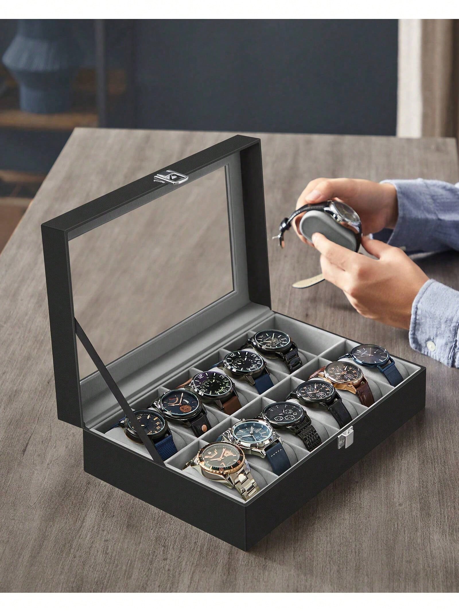 Scatola Porta Orologi a 12 Sco - Jewelry Box With Watches recensione e prezzo