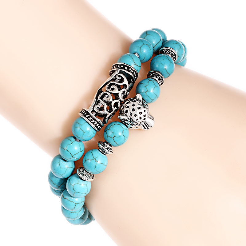 Premium 2 Pz/set Leopardo In R - Gemstone Bracelet Healing recensione e prezzo