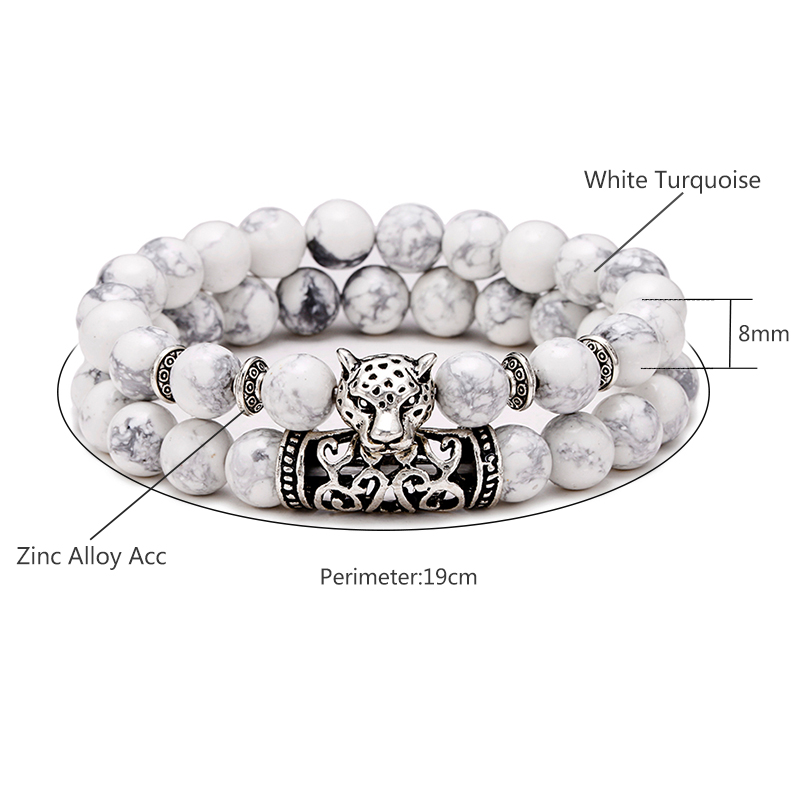 Premium 2 Pz/set Leopardo In R - Gemstone Bracelet Healing recensione e prezzo