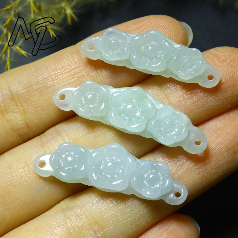 1 Pezzo Fiore in Giada Natural - Jewelry & Watches Spółka Z Ograniczoną Odpowiedzialnością recensione e prezzo