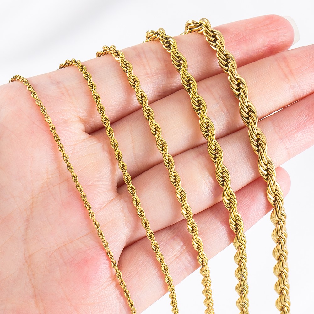 Catena a corda intrecciata in  - Hip Hop Chain Necklace recensione e prezzo