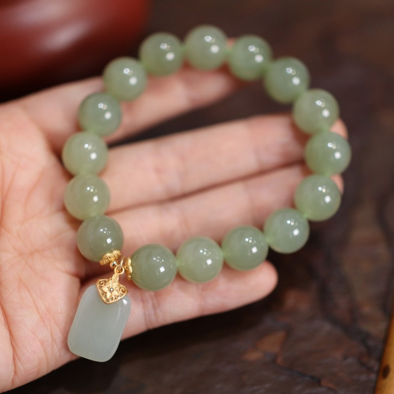 Bracciale con perle di giada n - Gemstone Bracelet Healing recensione e prezzo